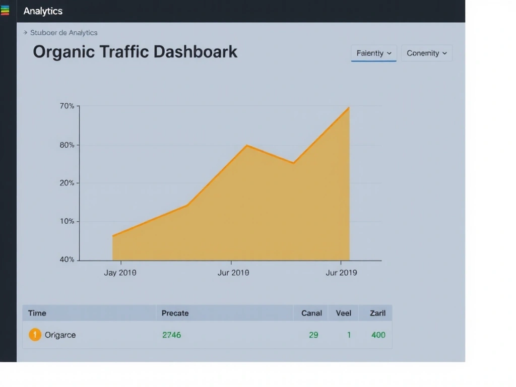 Analytics dashboard showing increased organic traffic