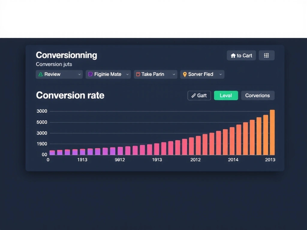 Analytics dashboard showing improved conversion rate