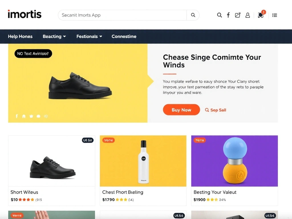 Screenshot of Client A's redesigned product page