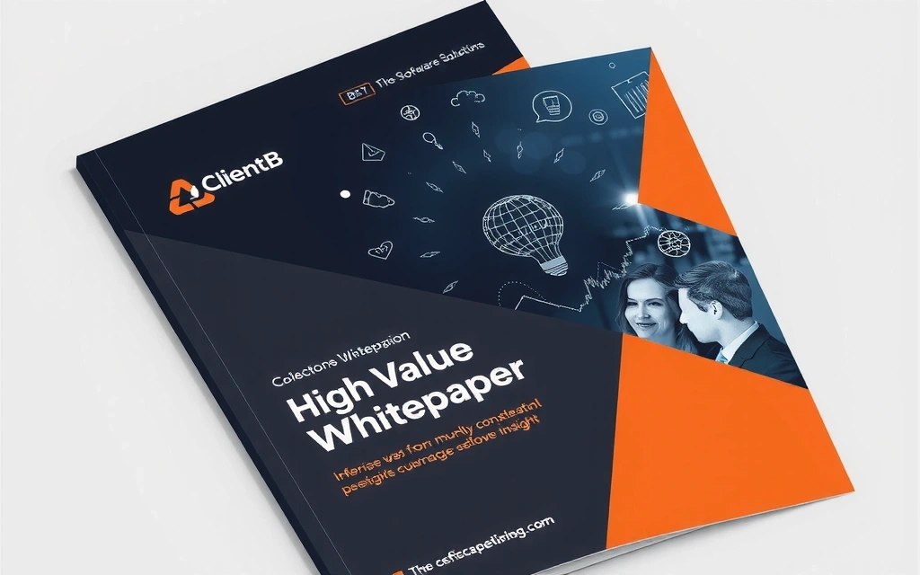 Cover of a high-value whitepaper created for Client B, featuring a professional design and thematic imagery related to B2B software, no text.