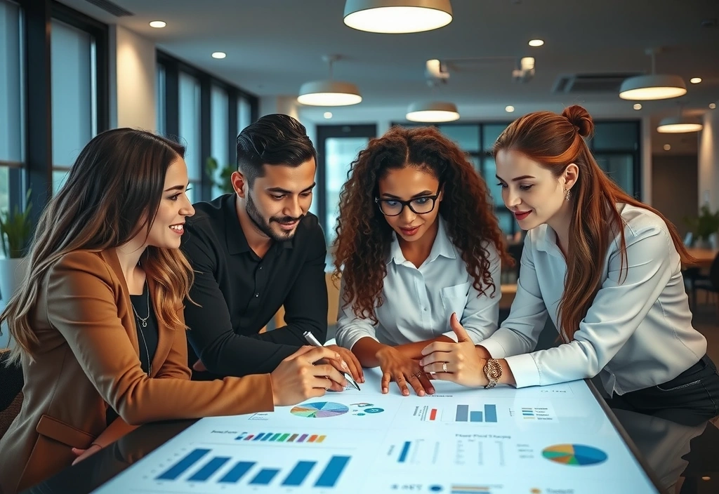 Brandpeak team collaborating on a strategy