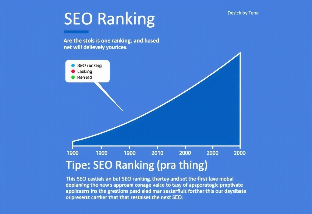 Graph showing significant SEO ranking improvement for a client